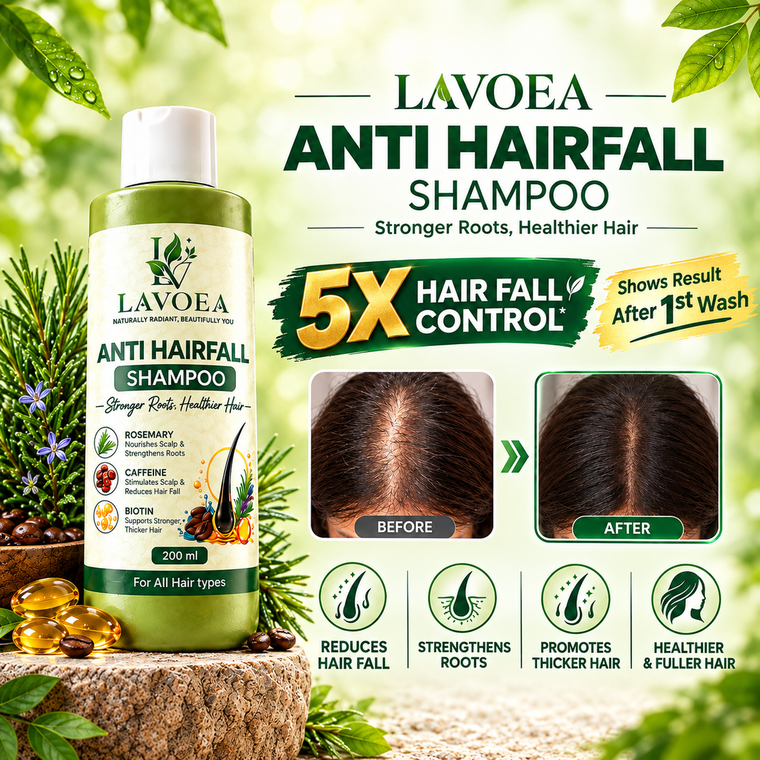 LAVOEA Anti Hairfall Shampoo with Rosemary, Caffeine & Biotin – 200ml