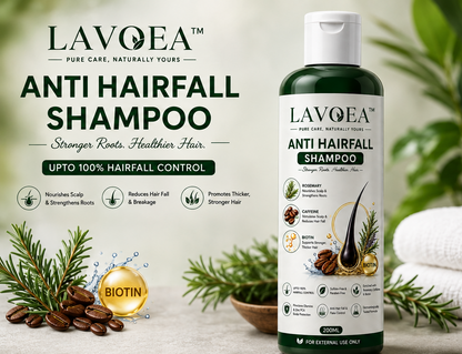 LAVOEA Anti Hairfall Shampoo with Rosemary, Caffeine & Biotin – 200ml