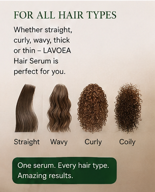LAVOEA Hair Serum for Women & Men | Anti Frizz & Flyaway Control | Heat & Humidity Protection | Instant Glass Shine | Enriched with 5 Botanical Oils & Keratin | Lightweight Non-Greasy Formula | 30 ml