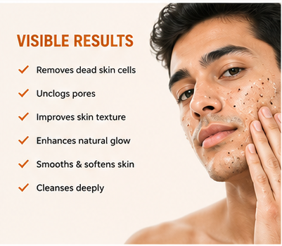 Glow Soom Gentle Exfoliating Face Scrub | Smooth & Radiant Skin | Men & Women | 60 Gm