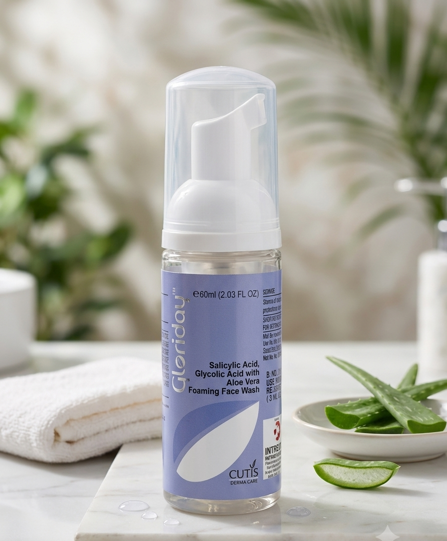 Gloriday Anti Acne Foaming Face Wash | Controls Acne & Gives Glowing Skin - 60 Ml