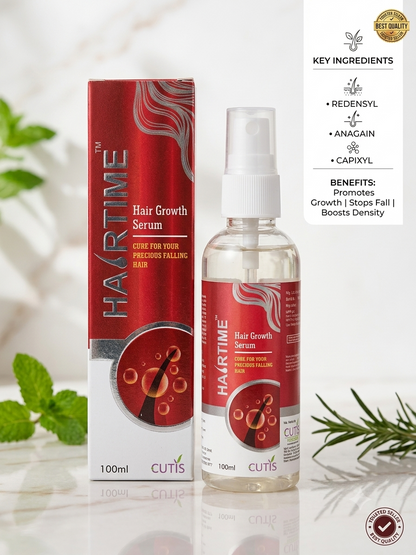 HairTime Hair Growth Serum | Advanced Hair & Scalp Care | Lightweight Non-Sticky | Men & Women | 100ml