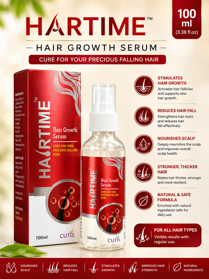HairTime Hair Growth Serum | Advanced Hair & Scalp Care | Lightweight Non-Sticky | Men & Women | 100ml