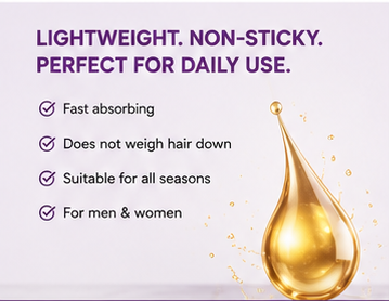 Intra Shine Lite Hair Serum | Hair & Scalp Nourishing | Lightweight Non-Sticky | Men & Women | 30ml