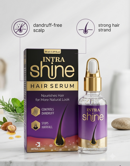 Intra Shine Hair Serum | Scalp Care & Hair Nourishing | Lightweight Non-Sticky | Men & Women | 50ml