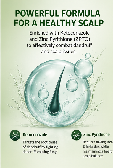 Ketodila Z Anti-Dandruff Shampoo | Ketoconazole & Zinc Pyrithione Formula - 100ml