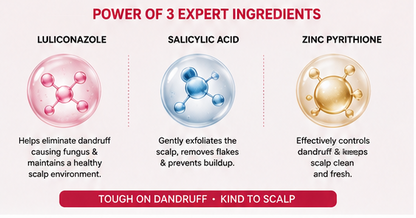 LuliDay Anti-Dandruff Shampoo | Luliconazole, Salicylic Acid & Zinc Pyrithione | Scalp Care | Men & Women | 100ml
