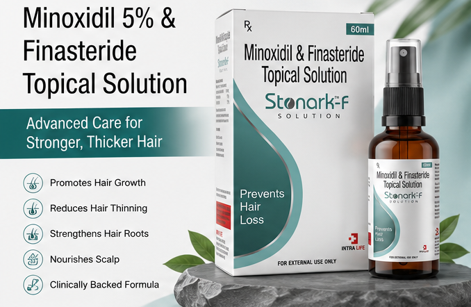 Stonark-F Minoxidil 5% & Finasteride Topical Solution - 60 Ml