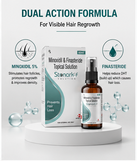 Stonark-F Minoxidil 5% & Finasteride Topical Solution - 60 Ml