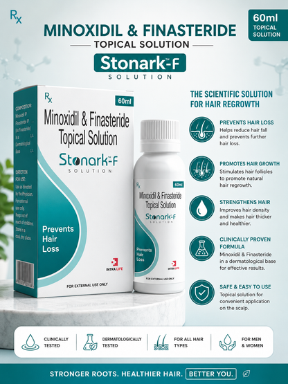 Stonark-F Minoxidil 5% & Finasteride Topical Solution - 60 Ml