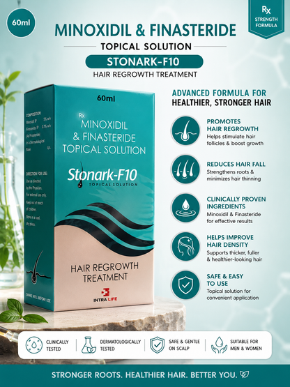 Stonark-F10 Minoxidil 10% & Finasteride Topical Solution - 60 Ml