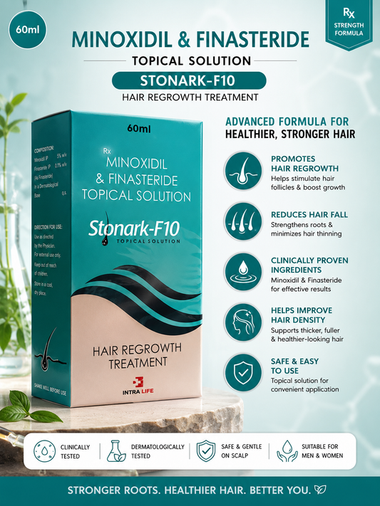 Stonark-F10 Minoxidil 10% & Finasteride Topical Solution - 60 Ml