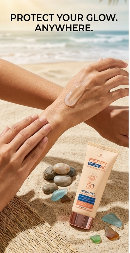 Peppy Shine SPF 50+ PA+++ Sunscreen | Lightweight Non-Greasy | All Skin Types - 50gm