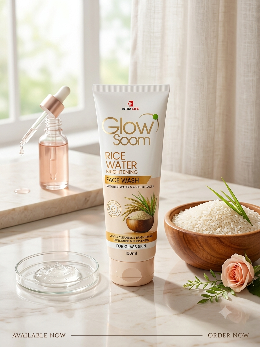 Rice Water Brightening Face Wash with Rice Water & Rose Extracts – 100ml
