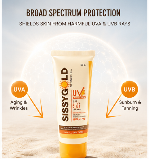SISSY GOLD SPF 50 PA+++ Sunscreen for Men & Women - 50Gm
